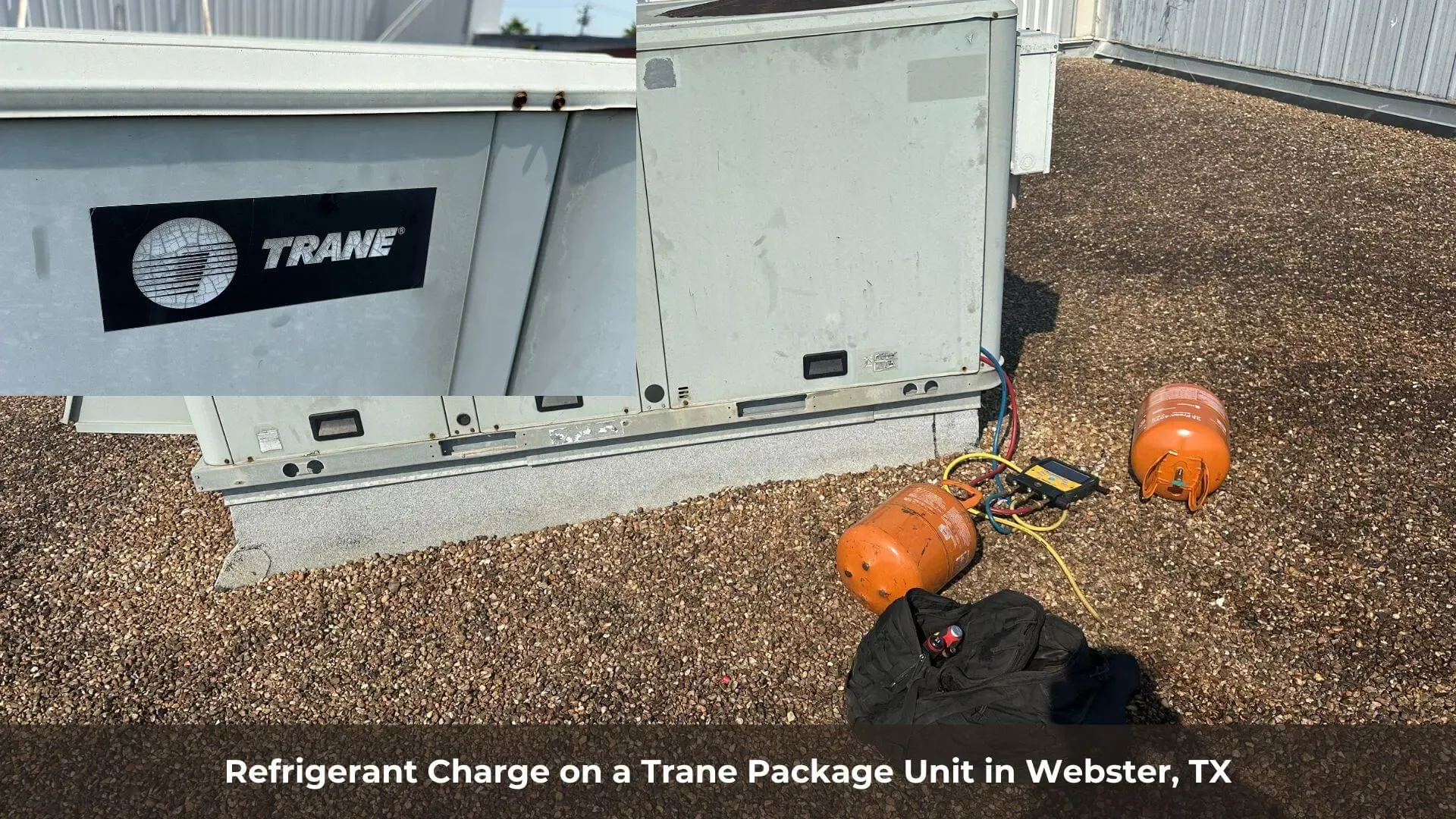 Refrigerant Charge on a Trane Package Unit in Webster TX